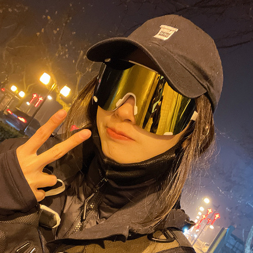 骑行眼镜公路自行车护目镜户外防风墨镜男女2024新款大遮脸太阳镜