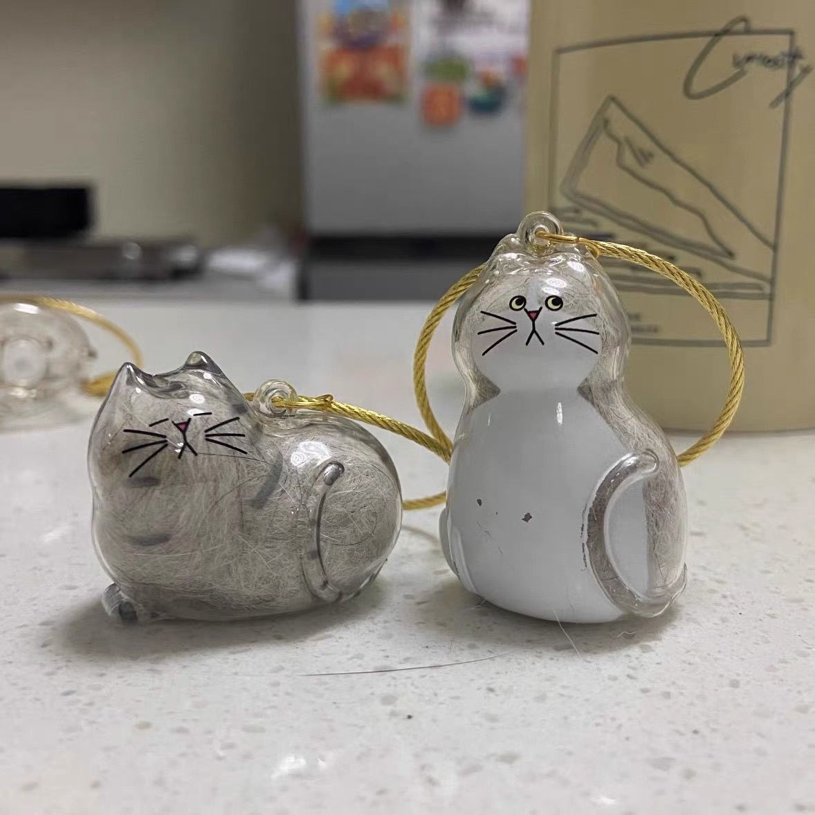 小狗猫咪收纳挂件钥匙扣包挂饰卡通宠物毛发宠物纪念五月天周边
