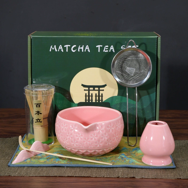Матча, чашка для чая, керамическая японская палочка для смешивания, набор