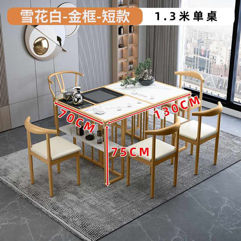 Mesa y silla de té de tabla de roca nueva oficina de té de kung fu chino balcón doméstico mesa de té set de té