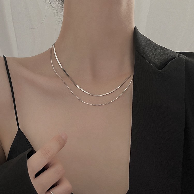 Street Occasion Stainless Steel, Titanium Steel Material Solid Color Pattern Simple Style Commute Solid Color Stainless Steel Titanium Steel Plating Necklace