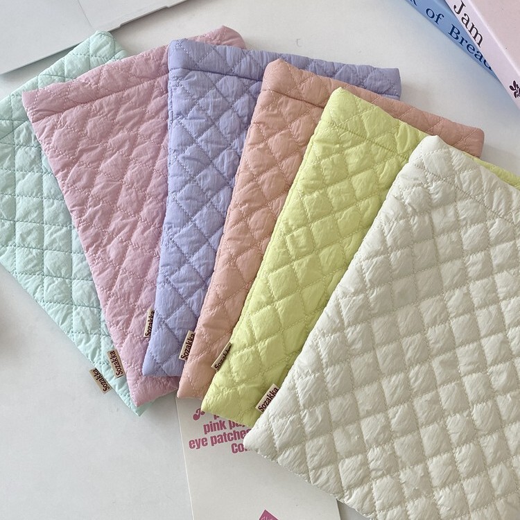 57313 Colorful Quilted Soft Tablet Liner Bag Storage Bag Women's Laptop Protective Cover