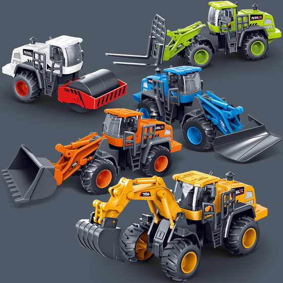 Inertia car engineering car boy baby excavator bulldozer road roller forklift children's toy car model