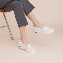 奥康女鞋 2022春季新款单鞋一脚蹬舒适护士鞋软底真皮职业办公室