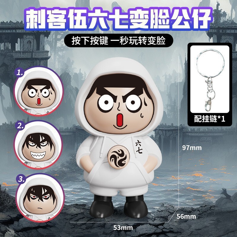 Labubu プレス顔変更キーホルダー人形ペンダント減圧おもちゃ子供の小さなギフト漫画フィギュア装飾品|undefined