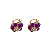 Fashionable design advanced earrings, flowered, light luxury style, high-quality style