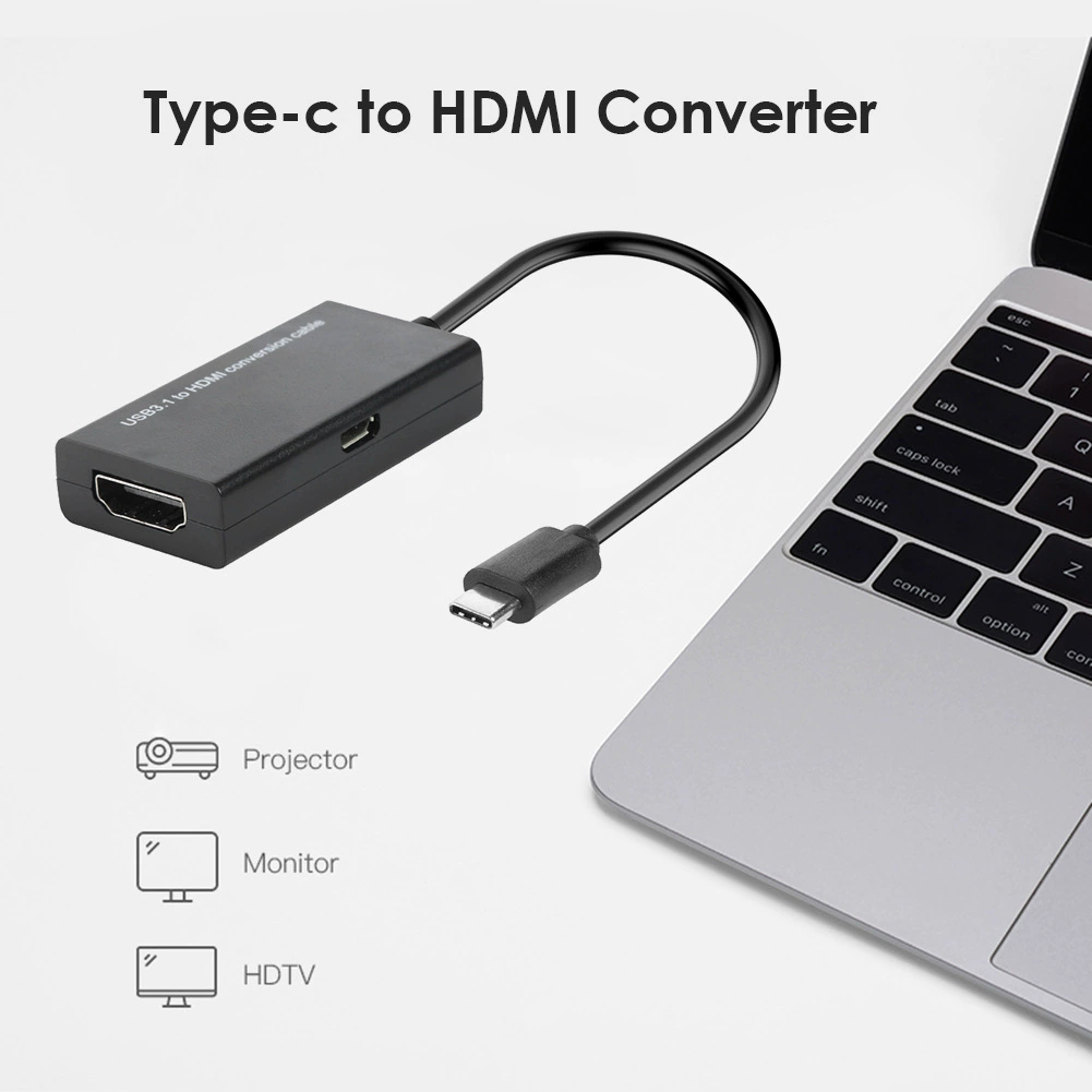 USB-C на HDMI адаптер, совместим с MHL, совместим с Android-планшетом, USB-C на HDMI ТВ