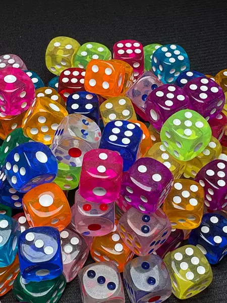 High-Transparency 12mm Colorful Transparent Rounded Corner Table Game Accessories Gaming Entertainment Acrylic Crystal Small Dice Numbers