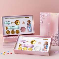 Fire Lacquer Seal Sakura Gift Box Pink Set Envelope Sealing Wax Source Manufacturer Fire Lacquer Wax Bead Set