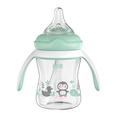 Rikang N1058 baby wide-mouth glass bottle 180ml children's bottle newborn wide-mouth bottle