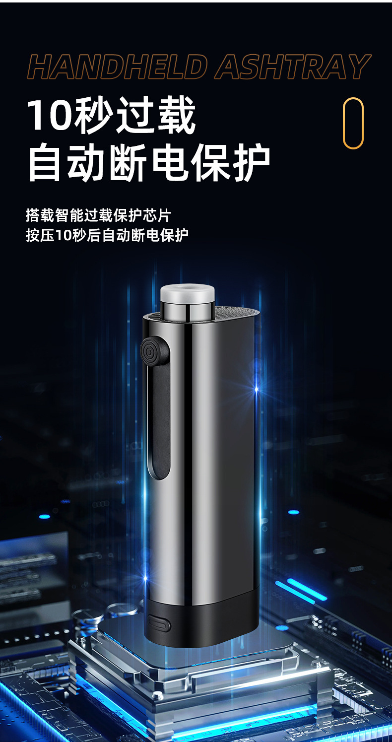 Car-Mounted Ashtray for Smoking Without Ash Falling, a Lazy Person's Tool for Lighting Cigarettes in the Car Without Ash Popping, Preventing Fly Ash, and One-Click Quick Ignition