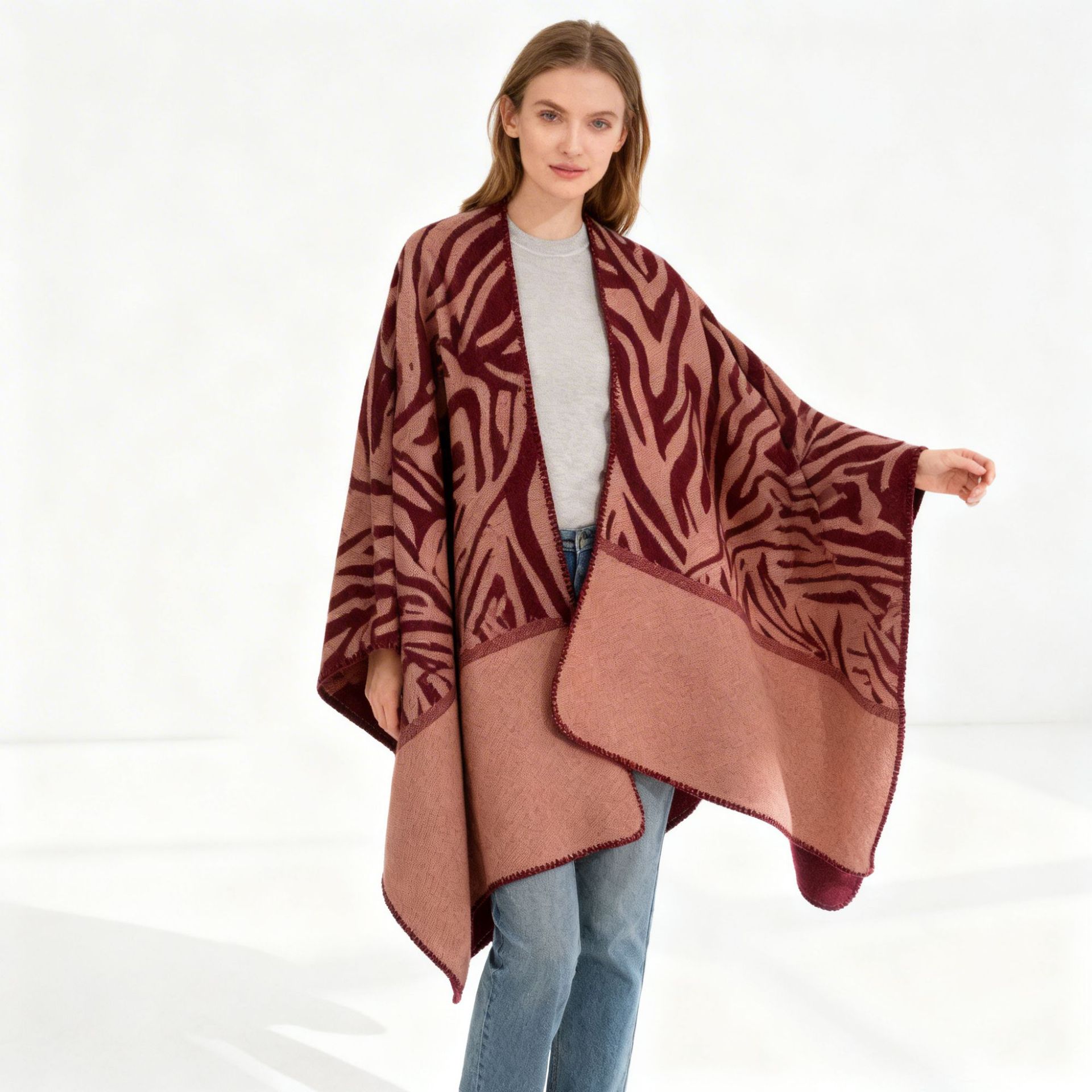 Otoño y invierno nuevo Jacquard abrigo de oficina grueso Amazon ventas calientes