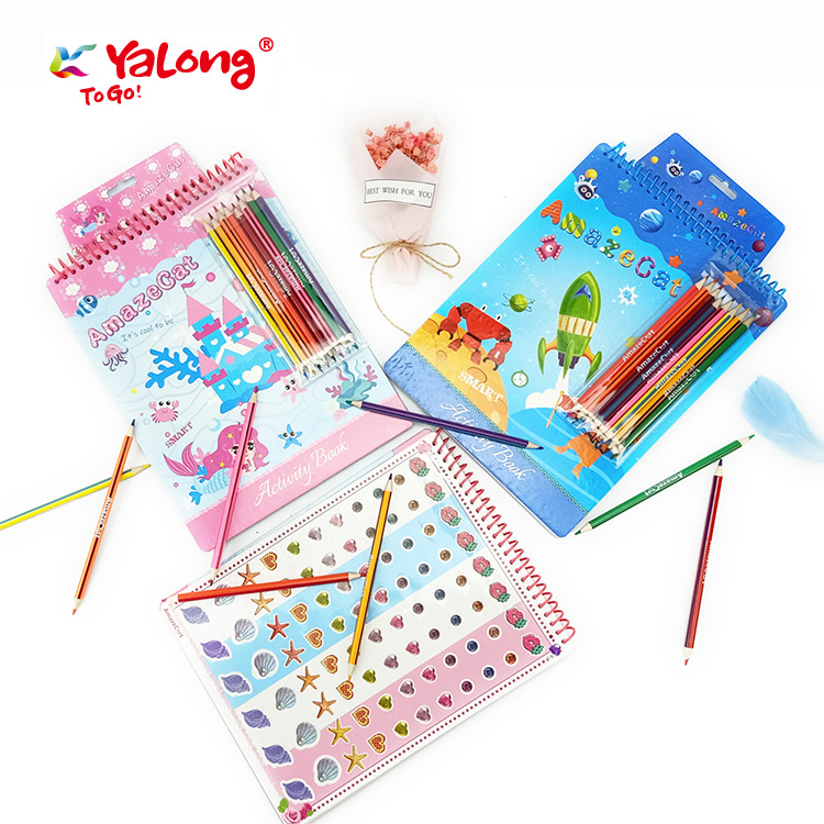 Cuaderno de Dibujo Escolar de PVC Set de 4