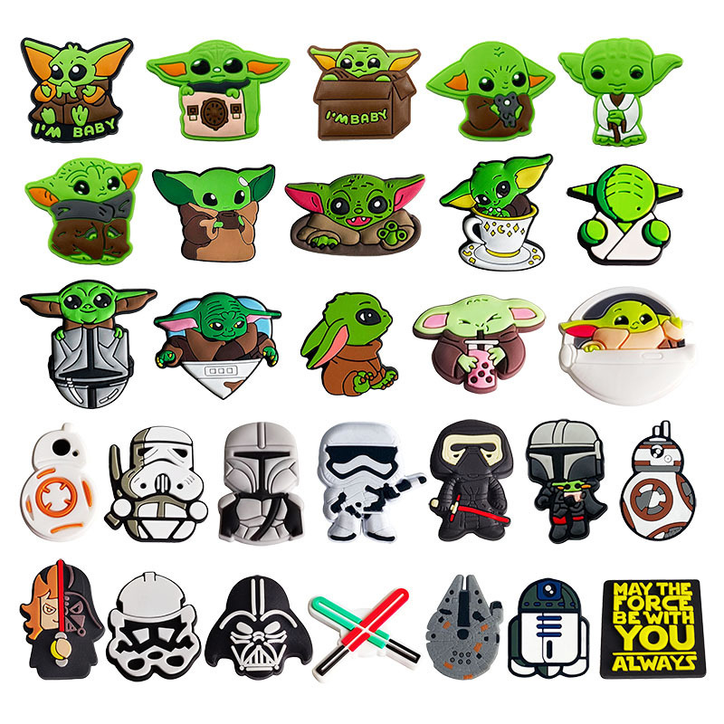 Star Wars Shoe Charms Yoda Clogs DIY Accessories Shoe Buckles Pvc Resin Accessories Decorative Materials Shoelaces DIY