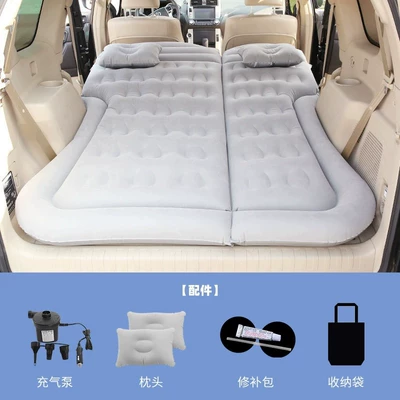 Essential for Road Trips, Vehicle-mounted inflatable bed - suv-honeycomb-flocking-gray