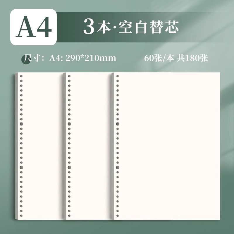 A4 • blank inner core • 3 books ☞180 (360 p.)