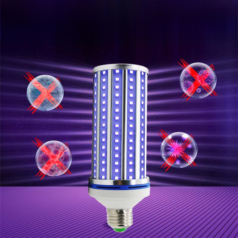 led紫外玉米燈E27螺口UV紫外線燈60W室內智能遙控定時殺菌消毒燈