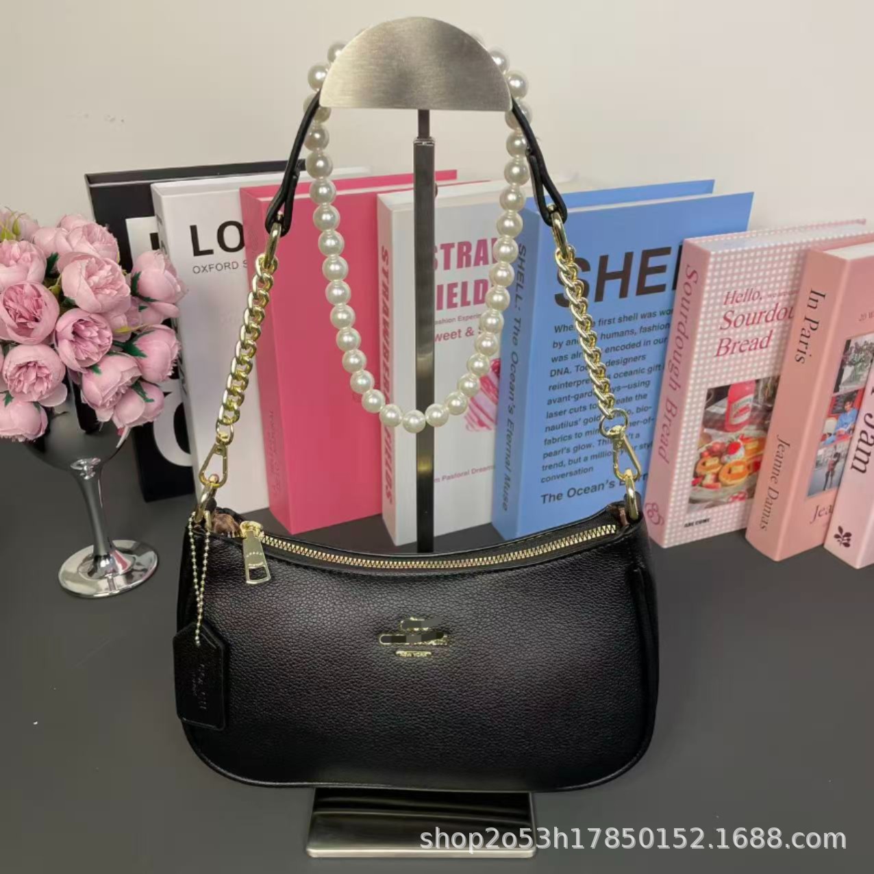 Kome nuevo Teri24 bolso axilar impresión clásica bolso de mahjong de viaje versátil bolso de media luna de mujer bolsos