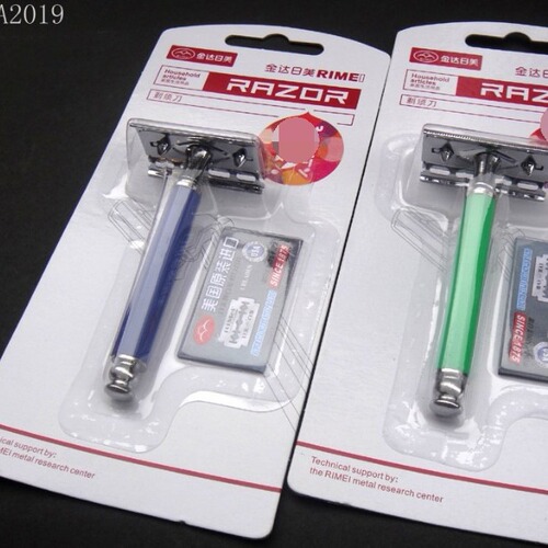 Goldanmei A2019 Shaving Razor Stand, Manual Double-Sided Shaving Razor Stand, Includes 1 Blade Metal Razor Stand