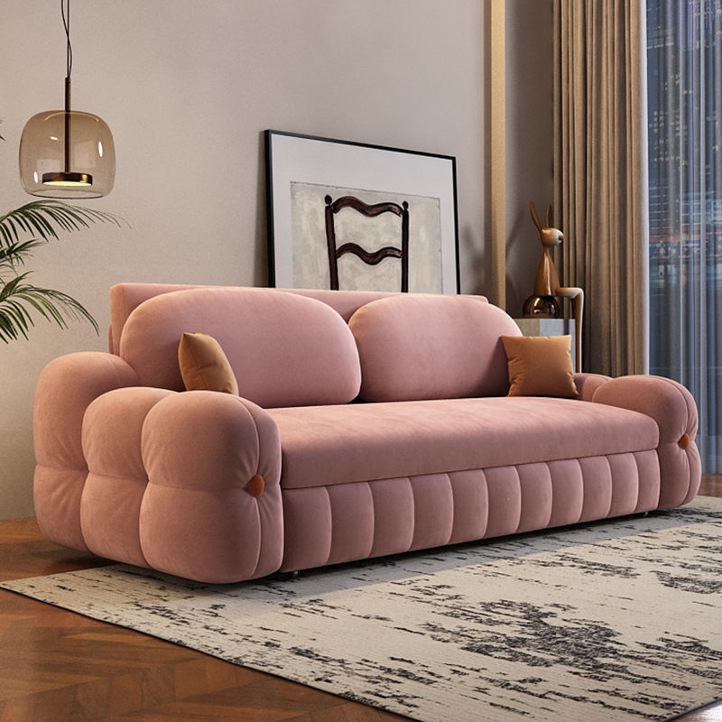 Velvet Sofa Bed, Dual-Purpose, Multi-Functional, Pull-Out, Foldable, Storage, New Model for Small Apartments and Balconies