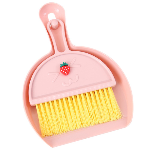 Cute home desktop mini broom keyboard cleaning brush small broom set with dustpan computer debris brush
