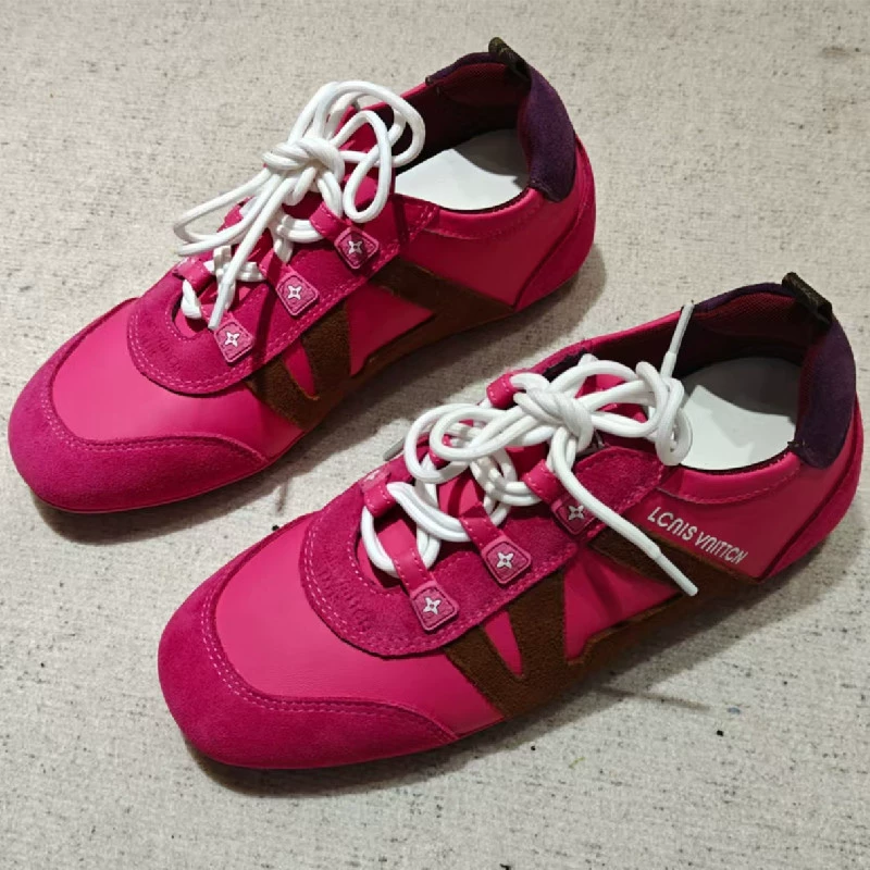 2025 новые женские плоские кроссовки из натуральной кожи, повседневные, нишевые, ретро, с цветовыми блоками, модные, для бега, спортивная обувь