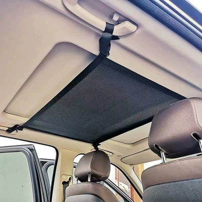 Storage Net Storage Box Roof – Car storage bag/box - the-first-generation-black-single-layer-roof-net-7050cm