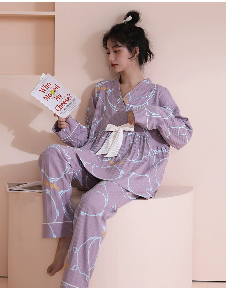 pyjama sets SLPBELY Autumn Women Pajamas Sets Sweet Bow V Neck Long Sleeve Pyjamas Sleepwear Homewear Princess Style Nightwear Mujer Pijama sexy pajama sets for women