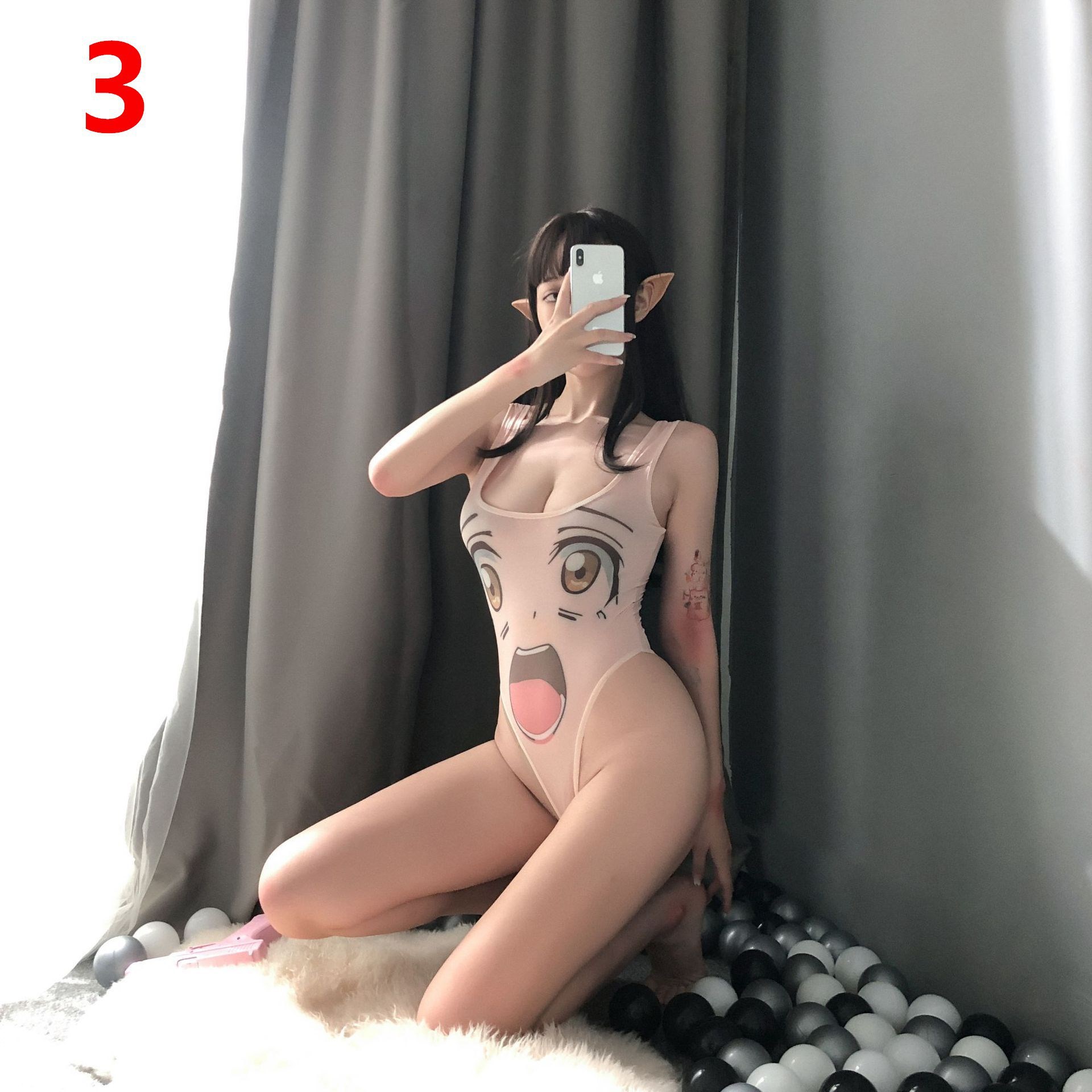 Lencería sexy uniforme de mujer traje de baño bikachu tentación agua ropa de mujer lencería sexy medias cabello de una pieza