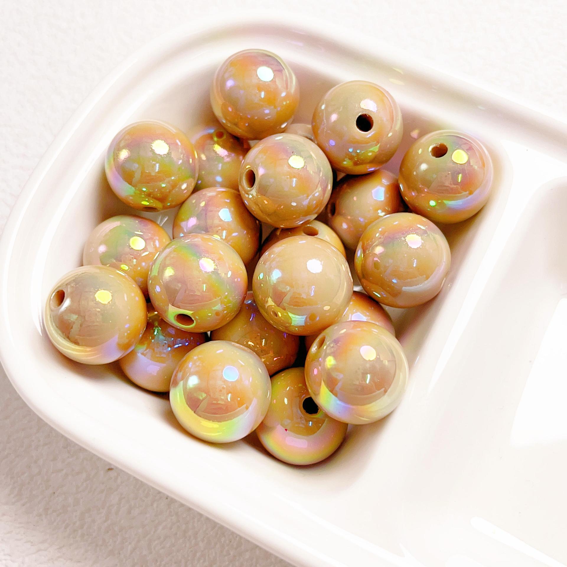 23g Weight Beads Jewelry Making Type DIY Jewelry Accessories Classification 10 PCS/Package Quantity Acrylic Material Ball Pattern Plating Design Simple Style Style 10 PCS/Package Arylic Ball DIY Jewelry Accessories Beads 16
