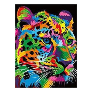 Colorful tiger factory wholesale diy diamond embroidery colorful leopard Diamond painting point diamond cross stitch Diamond painting