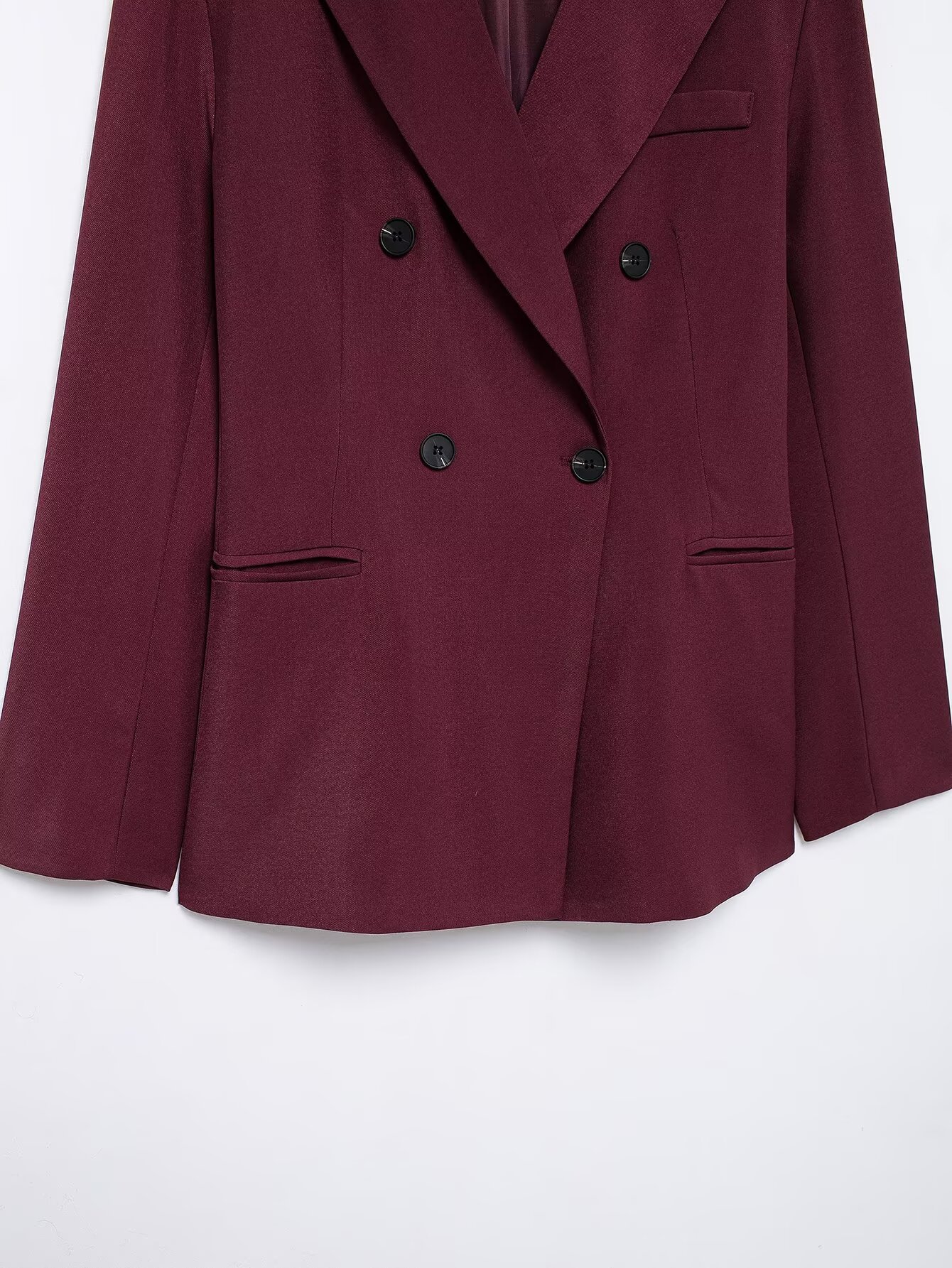 GraceChic 168983-2024 New Women's Fashion European And American Style Ancora Red Double-Breasted + Blazer Pants Set_voghion.com