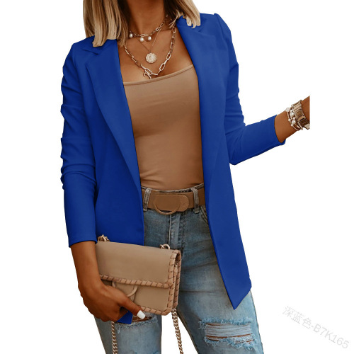 Single Color and Size 2025 Spring and Autumn Amazon Women's Outerwear European and American Leisure Commuting Plain Color Women's Suit Jacket