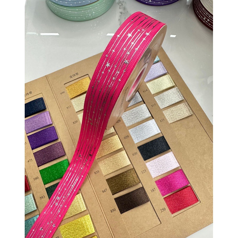 Explosiones transfronterizas estrellas de fijación en caliente galvanizado DIY arco de regalo de fiestas decoración cinta accesorios de ropa