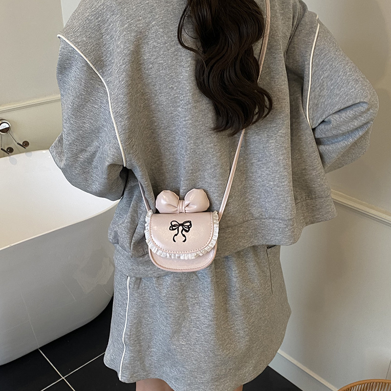 Mini lindos arcos niñas bolsas de hombro de encaje dulce bebé mochila nuevo accesorios para niños bolsas