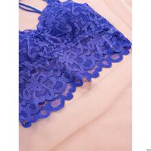 E 122 French Triangle Cup Lace Bralette Panty Set ��ʽ��˿