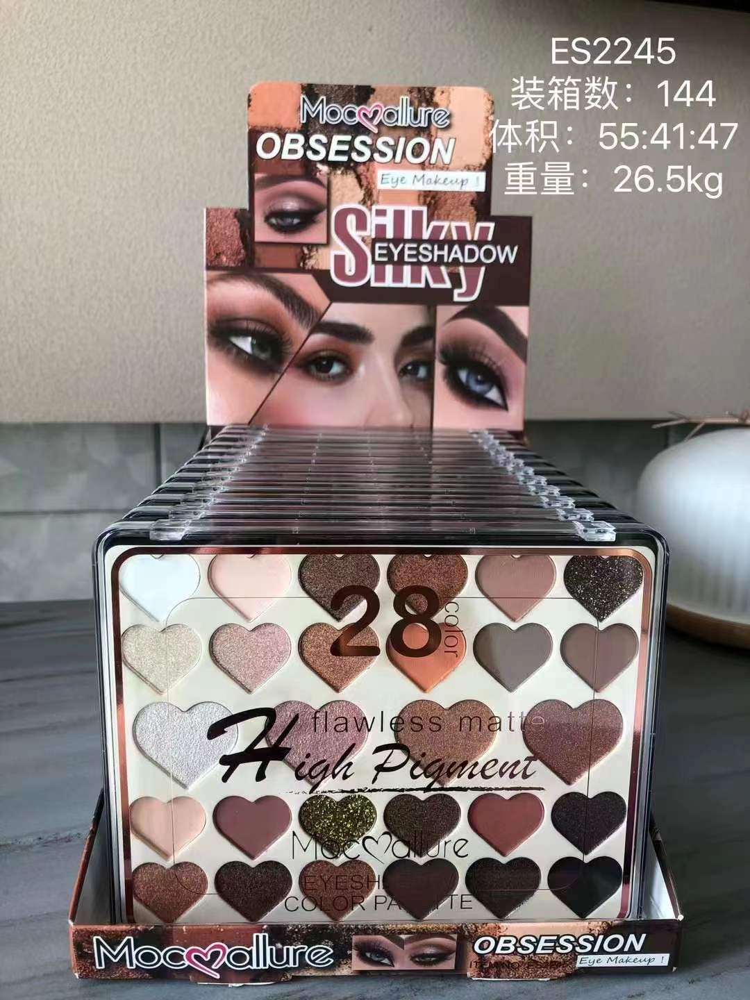 Nuevo Comercio exterior transfronterizo mate nacarado brillo polvo resaltar sombra de ojos placa multi-color maquillaje sombra de ojos placa sombra de ojos