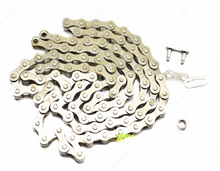 自行车单速链条 盒装 死飞自行车折叠车镀光链条 魔术扣