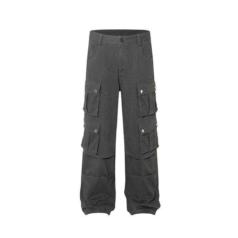 YON MODISH Vêtements pour hommes 2024 Automne Nouveau Style Américain Tendance High Street Lâche Décontracté Vêtements de travail Pantalons_voghion.com