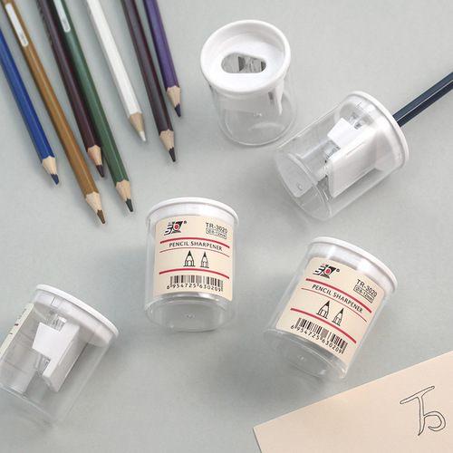 Simple transparent pencil sharpener for primary school students, manual pencil sharpener, art sketch pencil sharpening tool, pencil sharpener