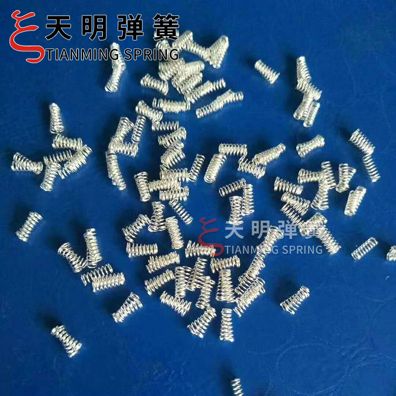弹簧厂家定 制0.15*外径1.0镀银弹簧0.1mm-0.2mm小压簧压缩弹簧