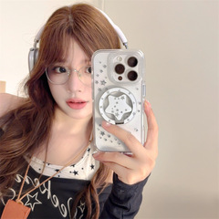 细闪鎏金星星磁吸支架适用iPhone17苹果16ProMax/15/14手机壳新款