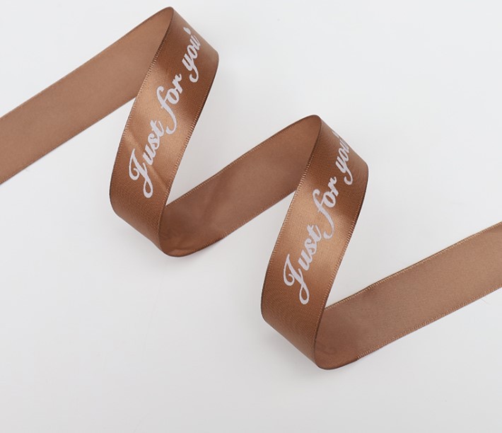 2,5 cm flor floral caja de regalo cinta de poliéster pastel DIY arco cinta sólo para usted letra inglesa cinta