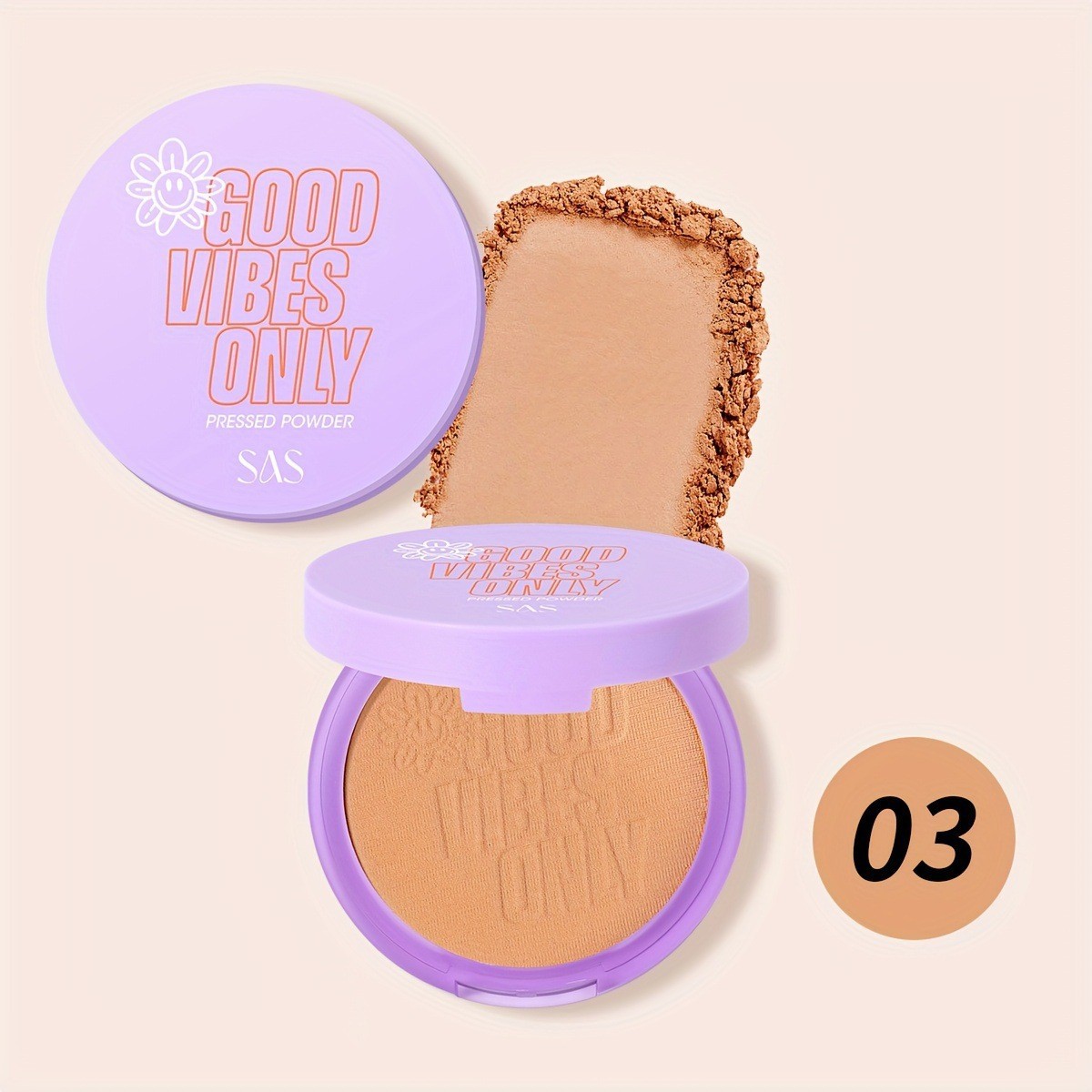 USHAS polvo spot transfronterizo de Europa y Estados Unidos opacador mate efecto de maquillaje control de aceite húmedo impermeable a prueba de sudor SAF031A