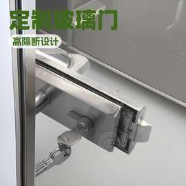 玻璃门门锁单边高隔断衡向锁办公室玻璃隔断单开门玻璃门锁