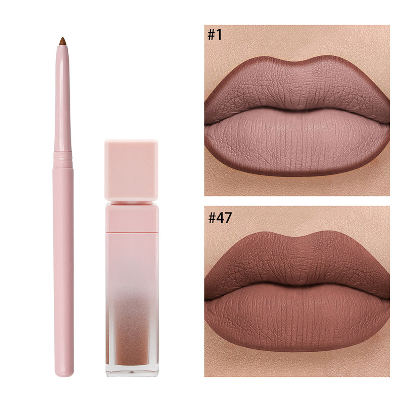 唇彩唇线笔套装哑光防水不沾杯唇部彩妆外贸跨境彩妆Cosmetic Kit|undefined