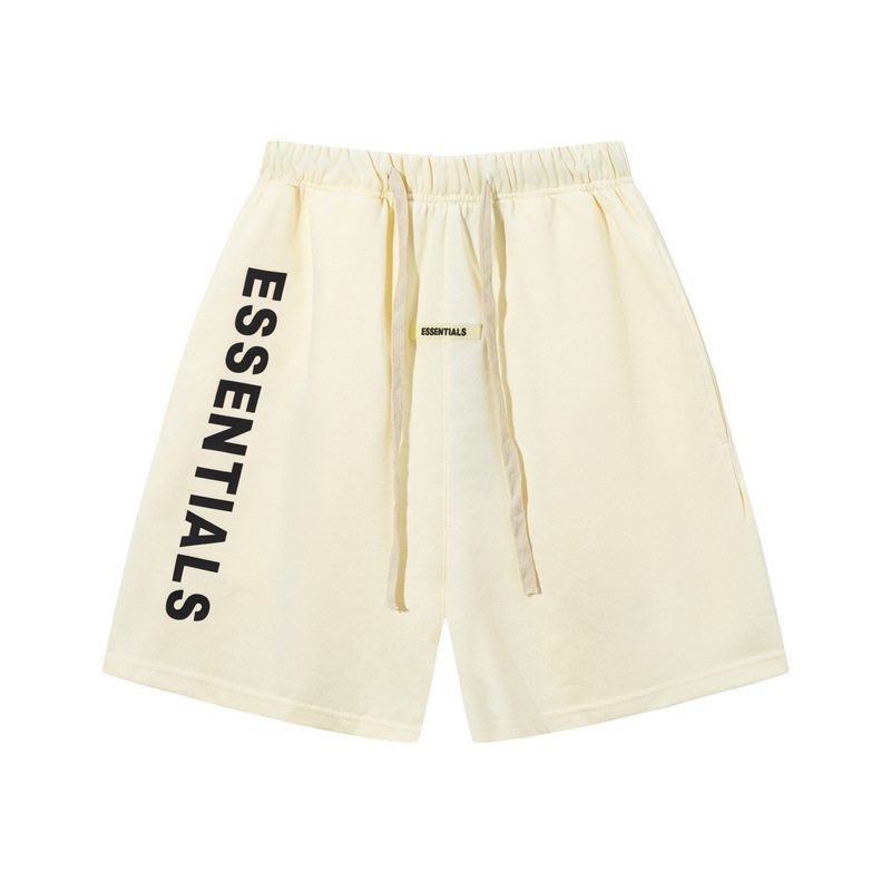 Pantalones Cortos Casuales para Hombre de Tejido de Rizo, Corte Holgado