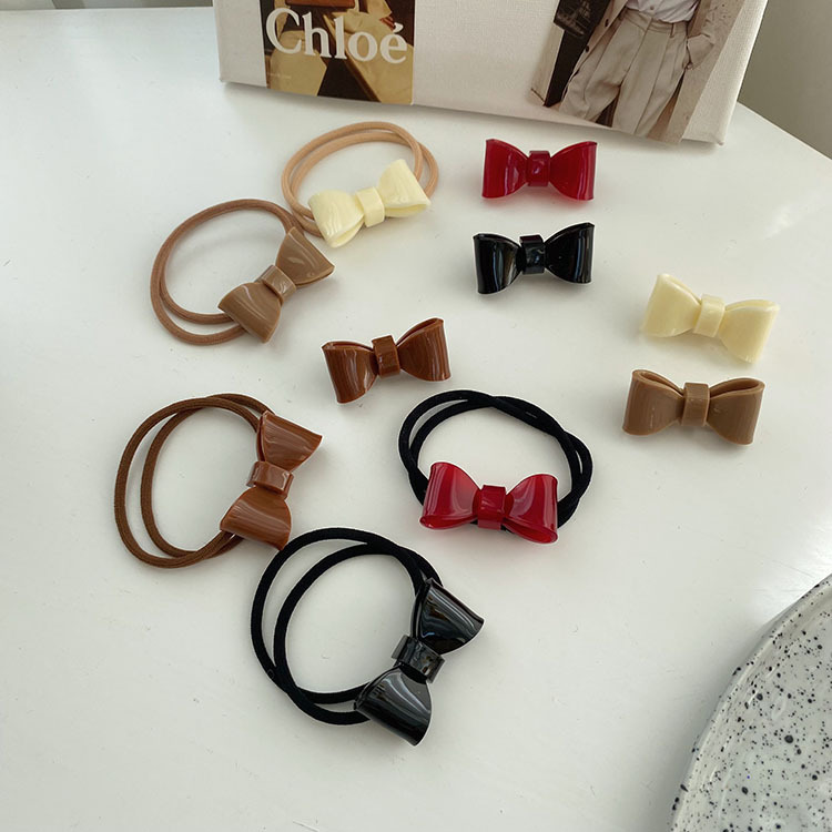 Korean Style Cute Resin Bow Edge Clip Bang Clip Small Size Duckbill Clip Hair Clip For Broken Hair Hairpin Hair Ring Hair Rope Female display picture 4