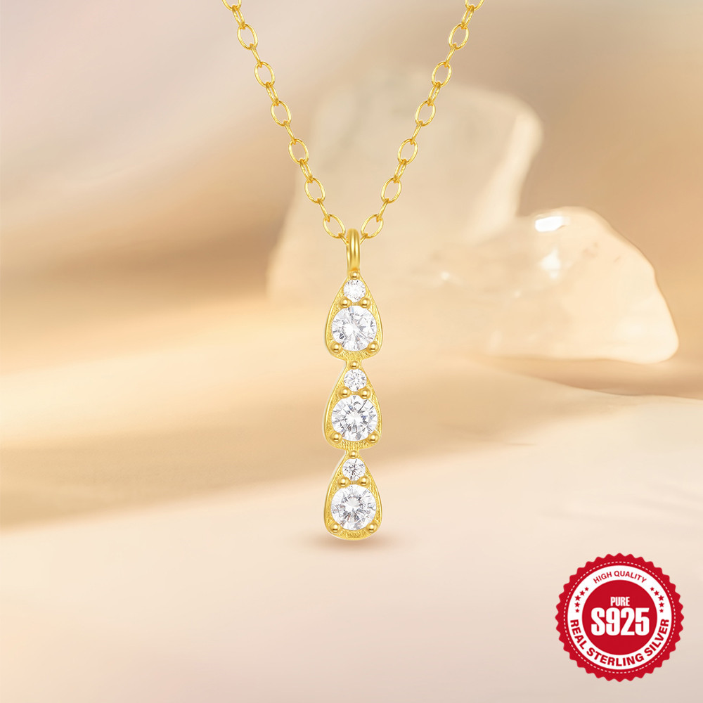 925 sterling silver Chain Material 925 Sterling Silver Geometric Letter Pendant Necklace