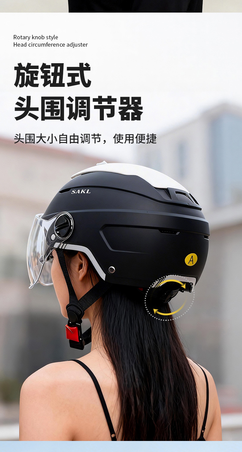 Motorcycle and Electric Vehicle Helmet for Men and Women, Stylish, Summer Sun Protection, Breathable, 2026 New Model, Large Visor Safety Helmet